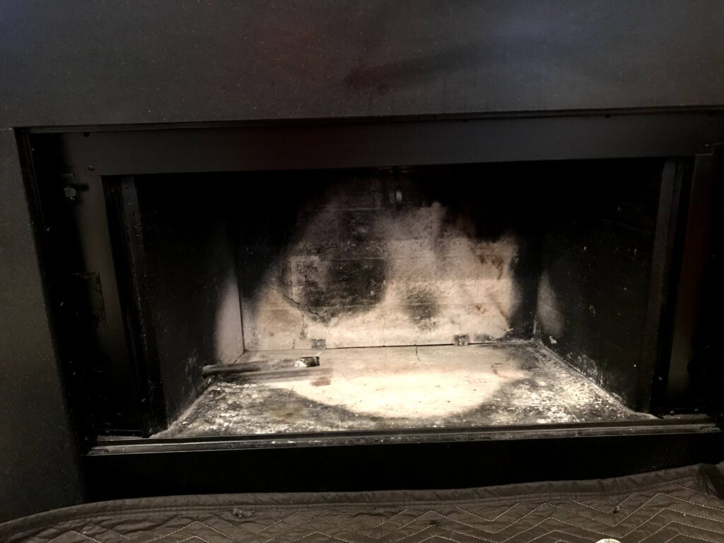 empty fireplace