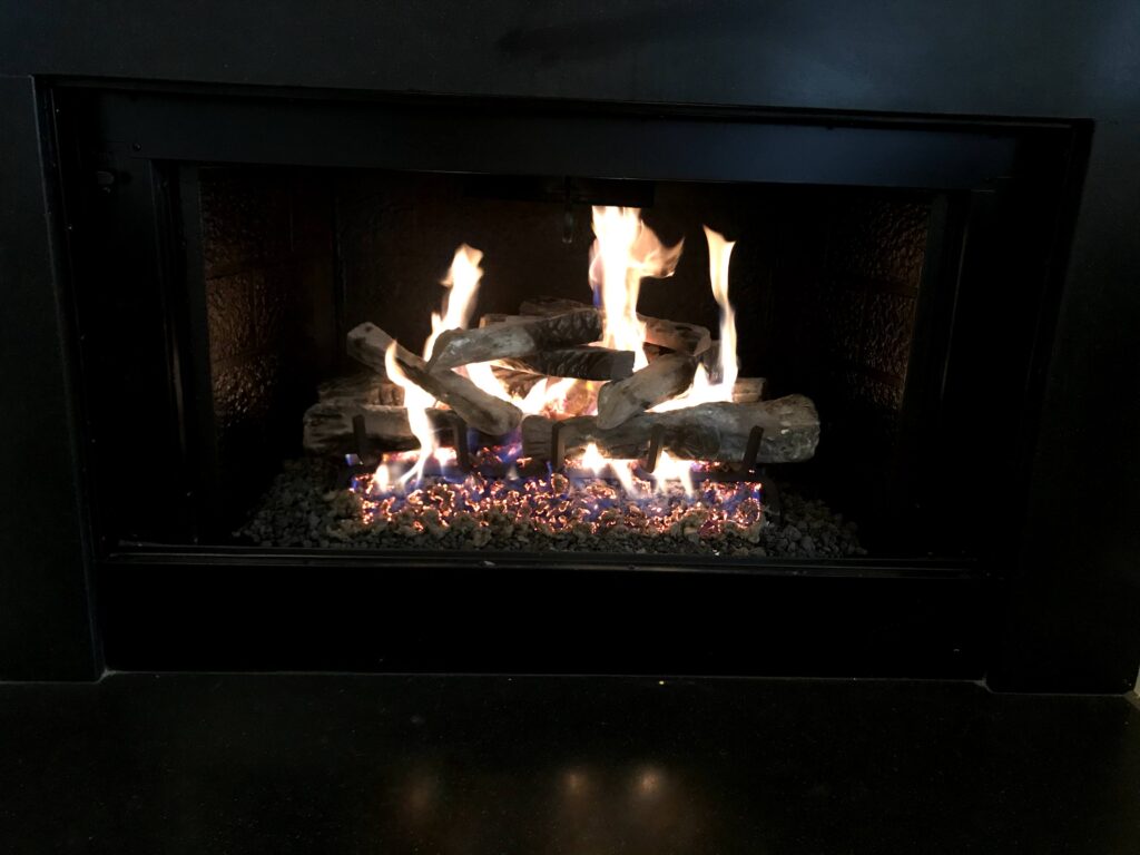 fireplace with gas logs